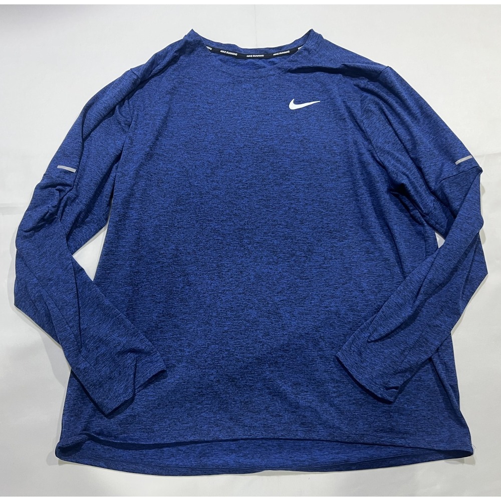 Nike Element Shirt Mens XL Blue Dri Fit Running Activewear Soft